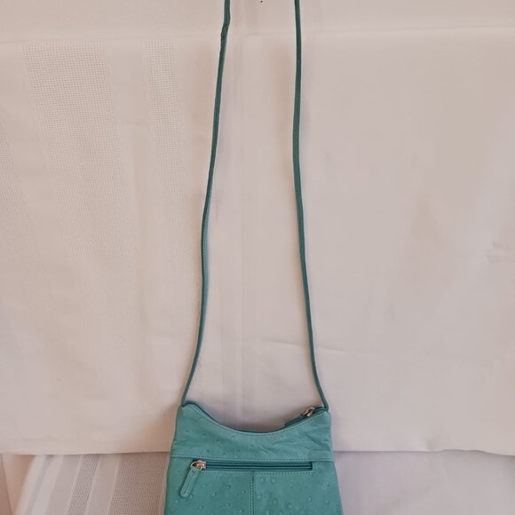 Stone Mountain Leather Teal Purse - Picture 2 of 10